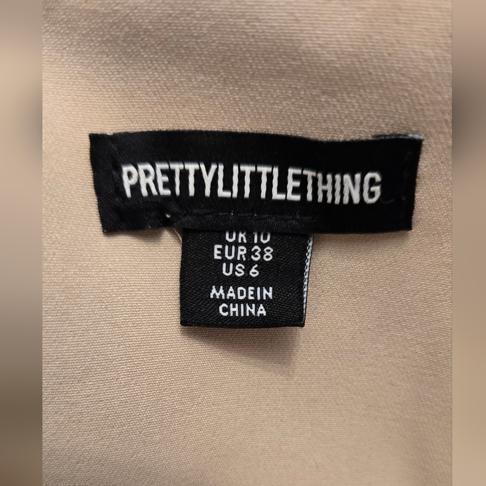 NWOT PrettyLittleThing Womens Oversized Beige Blazer - Size 6 - Picture 5 of 5